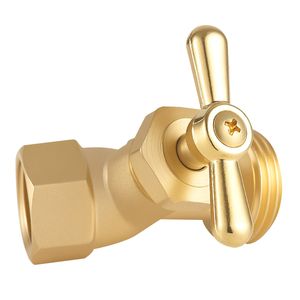 Rubinetto da Esterno in Ottone Resistente con Connessione 1/2'' FIP x 3/4'' MHT, Valvola da Giardino Multiturn in Metallo - Product Image 5