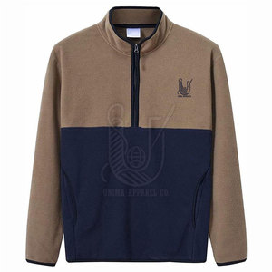 Veste polaire décontractée pour homme de haute qualité, prix de gros personnalisé, service OEM, col montant, logo sur le devant, séchage rapide, respirante - Product Image 6