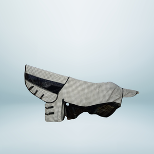 260-280 Tapis de cheval respirant hybride en polycoton/maille GSM avec confort et style de reliure noire - Product Image 1