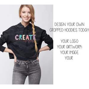 2025 femmes léger Afx64crp personnalisé conçu multicolore sweats à capuche courts sweats promotionnels - Product Image 6