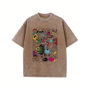 T-shirt formel pour homme de haute qualité, nouveau design, coupe classique, 100% coton, col rond, manches courtes, 300 GSM, imprimé à l'écran avec motif - Product Image 1