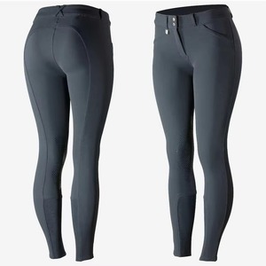 Women Equestrian Riding Breeches <b>Knee</b> <b>Patch</b> Silicone Grip High Waist Horse Riding Pants Multicolor Wholesale - Product Image 2
