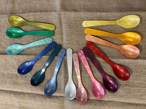 Cuchara de Resina Artesanal Estilo Ángel, Juego de Cubiertos para Cocina con Tenedor para Miel, Hecho a Mano, Duradero, Mini Juego - Product Image 6