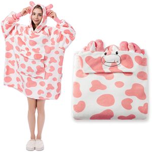 Krifey Sherpa oversize coperta indossabile con cappuccio regalo di natale o di compleanno per mamma e donna fidanzata o uomo - Product Image 1