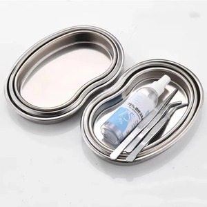 Nueva Bandeja Esterilizada de Acero Inoxidable 304 con Borde Liso, Bandeja Multifuncional para Frascos, Bandeja Contenedora de Cosméticos, Bandeja Dental de Acero Inoxidable - Product Image 2