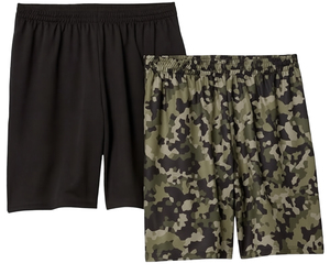 Pantalones Cortos Deportivos Casuales para Hombre, de Cintura Alta, con Cierre de Cordón, Transpirables, de Secado Rápido, Tejidos en Poliéster/Algodón, Color Negro Sólido - Product Image 1