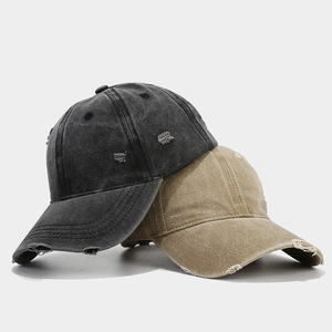 Casquette de baseball en coton uni lavé de haute qualité, personnalisable - Product Image 1