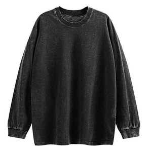 เสื้อสเวตเชิ้ตคอกลมแบบย้อมสีเอซิด หนักแน่น 100% ผ้าฝ้าย ผลิตตามสั่ง เสื้อฮู้ดลำลองสำหรับผู้ชายฤดูหนาว ผลิตในปากีสถาน เสื้อสเวตเชิ้ตย้อมสีเอซิด - Product Image 2