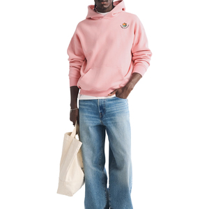 Sudadera con Capucha Rosa Personalizada para Hombre, Corte Regular, con Bolsillo |   Sudadera de Invierno de Algodón Grueso y Felpa, Transpirable y Ecológica - Product Image 1