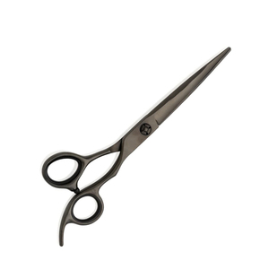 Tijeras Profesionales para Barbería, Color Negro, para Diestros, Tijeras de Barbero con Mango Largo y Resorte Ajustable para Recortar el Cabello - Product Image 1