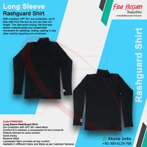 Top qualité à manches longues Rash Guard chemise en gros à manches longues Rash Guard chemise respirant à manches longues Rash Guard chemise pour hommes - Product Image 5