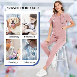 Conjuntos de Uniformes Médicos Antiarrugas Personalizados y Elegantes, Uniformes de Alta Calidad para Médicos, Spandex/Poliéster - Product Image 5