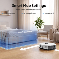 Robot aspirateur intelligent Bagotte 20000 Pa, auto-nettoyant, sans fil, pour sols secs et humides, avec fonction de balayage et de lavage.