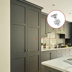 Charnière hydraulique à bras court 3D 4D de 35 mm en fer nickelé à fermeture douce pour porte en aluminium, design moderne, cuisine, hôpital - Product Image 6