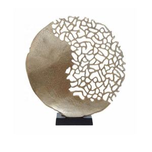 Escultura Abstracta Redonda Plateada de Aluminio, Moderna, para Mesa de Hogar, Elegante, para Oficina, Hogar, Librería, Decoración - Product Image 1