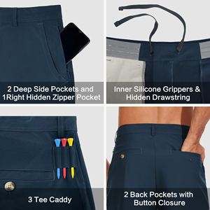 Shorts de golf légers pour hommes, respirants, à séchage rapide, en tissu extensible, confortables, coupe performante, pour l'été et les activités de plein air - Product Image 3