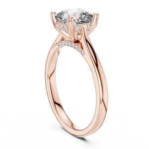 Anillos de compromiso chapados en oro personalizados al por mayor de 10K para mujer - Product Image 6