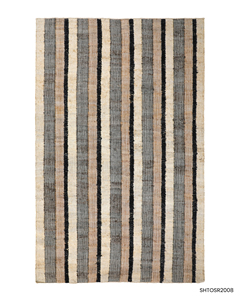 Tapis d'appoint moderne à rayures, à poils moyens, antidérapant, en laine/coton, très demandé, pour l'extérieur et les salles à manger, fabriqué à la main en Inde par Star Hometex - Product Image 2