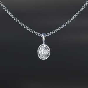 Octagon Cut Lab Grown Moissanite Geometric 14K <b>Gold</b> IGI Certified Unisex <b>Pendant</b> Necklace with Rope Chain Luxury - Product Image 4