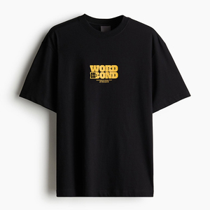 Camiseta de Alta Calidad, 100% Algodón, Lavado Ácido, Cuello Redondo, Corte Holgado, Estampada, Estilo Urbano, Hecha en Pakistán - Product Image 1