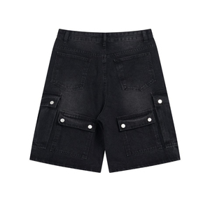 Shorts Cargo Homme en Denim 100% Coton Respirant avec Broderie Cristal, Nouveau Style 2026, Qualité Supérieure, pour Randonnée et Streetwear, Matière Toile - Product Image 6