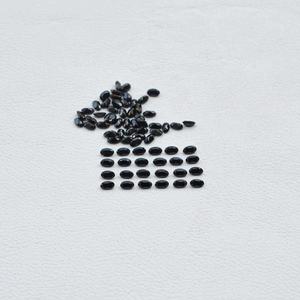 Pierres semi-précieuses en onyx noir naturel de 3 mm et 5 mm, taille ovale, facettées, pierres précieuses en vrac provenant du fabricant, revendeur régulier, Alibaba Inde - Product Image 4