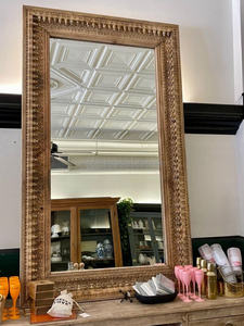 Espejo con Marco de Madera Moderno y Ligero de Exportación India, Acabado Pulido para Amantes de Bodas Minimalistas Escandinavas - Product Image 3