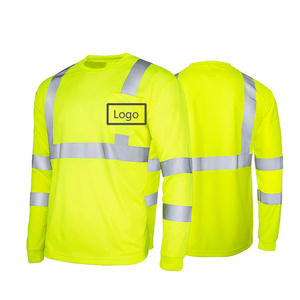 Custom High Visibility Class 3 <b>Construction</b> <b>Uniforms</b> Long Sleeve Polyester Shirt Work Shirts <b>for</b> Men Orange Reflective Tshirt - Product Image 2