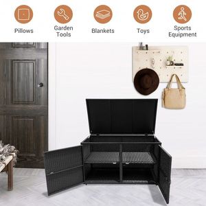 Contenitore di Stoccaggio in Rattan per Giardino e Patio da 88 Galloni - Product Image 5