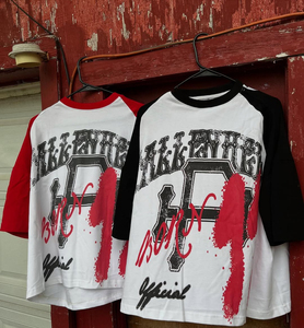 T-shirt en coton épais 260 grammes pour homme, coupe ample et carrée, manches courtes, imprimé graphique lettres, style streetwear - Product Image 3