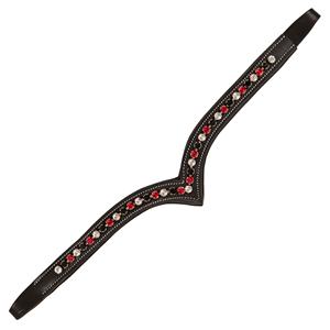 High Quality Designer Italian Leather Western Halter Horse Browband with <b>Crystals</b> Fancy <b>Stitched</b> for Outdoor Riding - Product Image 6