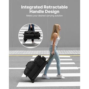 Borsa da bowling a doppio rullo per 3 palle con ruote e scomparto separato per scarpe (fino alla taglia US 16) - Product Image 6