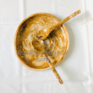 Servidor de ensalada de resina hecho a mano Frutero Diseño clásico único Plato grande Color de malaquita Pieza de declaración para fiestas - Product Image 2