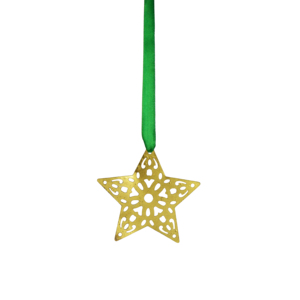 Trendy Designer <b>Star</b> for Home Christmas Solid Metal Foil with Heart Shape <b>Hanging</b> Painted Finish - Product Image 2