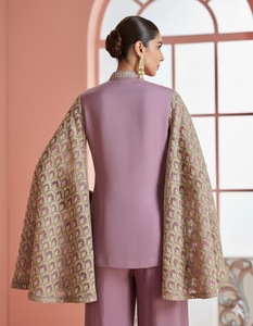 Conjunto de Kurta y Palazzo Cómodo y Moderno para Mujer, con un Look Elegante para Ocasiones como Bodas, Fiestas y Festivales. Compre al por Mayor - Product Image 4