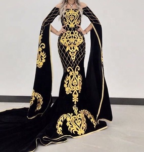 Caftán para boda y fiesta, elegante, embellecedor con cuentas de cristal, trabajo de piedra, nuevo, 2021 - Product Image 1