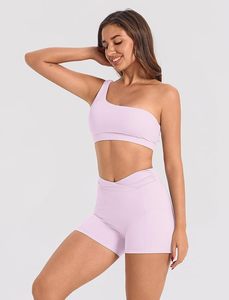 Conjuntos Deportivos para Mujer, Verano, 2 Piezas, Sujetador Deportivo sin Tirantes y Pantalones Cortos de Cintura Alta, Yoga, Atlético, 100% Algodón, Secado Rápido - Product Image 3