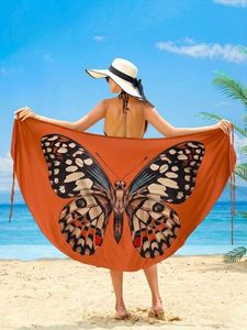 Maillot de bain maxi imprimé papillon sexy pour femme, vêtements de plage élégants d'été, anti-UV, 100% polyester - Product Image 3