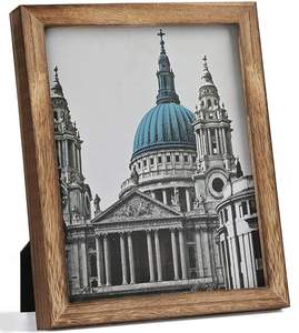 Wooden Rectangular Table-Top & <b>Wall</b> Hanging Photo <b>Frame</b> | Solid Wood Picture <b>Frame</b> for Table Decor, <b>Wall</b> Decor, Office & Home - Product Image 1