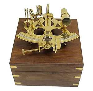 Sextante de Latón Antiguo, Astrolabio Náutico, Decoración Marítima Vintage, Regalo Coleccionable Funcional - Product Image 1