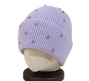 Gorro de Punto Personalizado con Pedrería, Gorros Cálidos de Invierno para Hombre y Mujer, Gorro de Punto Unisex con Logotipo Personalizado - Product Image 3
