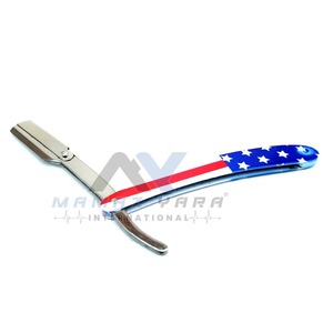 Professional Folding Stainless Steel Barber <b>Razor</b> Swing Lock Single Edge Blade Stylish Handle <b>Mens</b> Straight Edge Shavette - Product Image 3