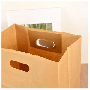 Custom Eco-Friendly Kraft Paper <b>Bags</b> for Food Packaging with Offset Printing and Custom Logo - Product Image 5