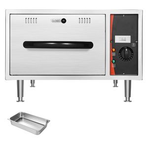Armadietto Scaldavivande Indipendente in Acciaio Inossidabile con Singolo Cassetto 85F - Product Image 1