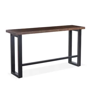 Industrial Handmade Metal Coffee <b>Table</b> with Rustic <b>Reclaimed</b> Wood Surface Vintage Iron Coffee <b>Table</b> with Heavy Duty Steel - Product Image 3