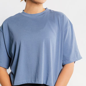 Camisetas Cortas con Logotipo Personalizado, Transpirables, Cuello Redondo, Manga Corta de Verano, Lisas, de Poliéster y Algodón, Clásicas - Product Image 5