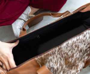 Bolsa de Viaje de Cuero Vacuno Vintage, Hecha a Mano, Unisex, Multifuncional, Ligera, LHDB-0081 - Product Image 5