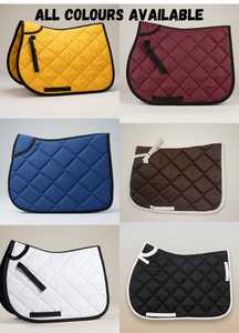 Premium Quilted English Horse Saddle Pad - Breathable Cotton Equestrian Saddle Cloth for Jumping & All-Purpose Riding - Product Image 5
