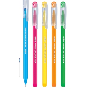 Stylo ORION Wow Color Hex (stylo léger à écriture fluide pour le bureau, l'école et l'usage quotidien au meilleur prix, stylo à bille en plastique) - Product Image 1
