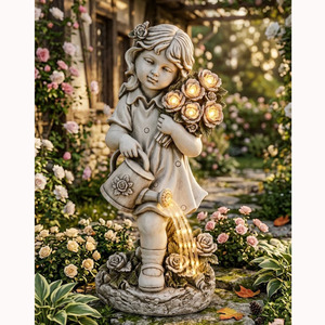 Decoración de Jardín con Figura de Niña Orinando - Product Image 4